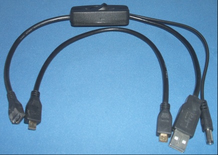 Image of Lapdock cable set for BeagleBone Black etc. HDMI, USB Data & power Y leads