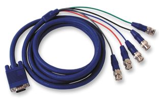Image of 15pin SVGA monitor cable/lead to 5 BNC plugs (3m)