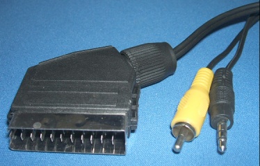 Image of SCART Cable/Lead to Phono & 3.5mm Stereo Jack for Raspberry Pi etc. (10m)