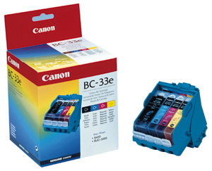 Image of Canon BC-33e Colour cartridge (Print head & 4 ink tanks)