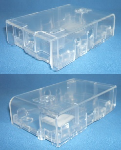 Image of Moulded Case/Enclosure for Raspberry Pi 1 (Clear) (Wall mountable)