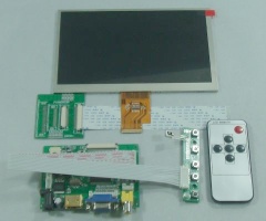 Image of 7" Widescreen HDMI Colour LCD panel 1024x600 with HDMI, VGA & 1V composite inputs & Remote control