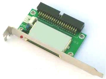 Image of CompactFlash to IDE adaptor, PCI Slot mounting (40way male IDE connector and power connector)