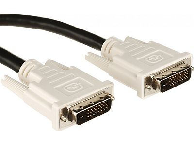 Image of DVI-D to DVI-D cable/lead (Dual Link) (1m)