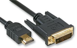 Image of HDMI male to DVI-D male Monitor Cable/lead (1.5m) (Suit Raspberry Pi, BeagleBoard etc.)