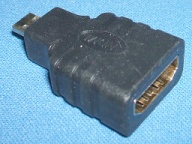 Image of MicroHDMI male to HDMI female adaptor (Solid)