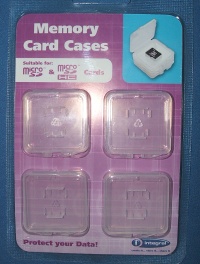 Image of Micro SD card holders, clear (Pack of 4)