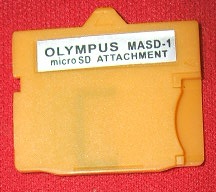 Image of MASD-1 Micro SD to xD card adaptor (NOT all devices with xD slots!)