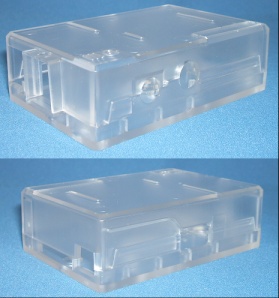 Image of Moulded Case/Enclosure for Raspberry Pi 1 (Clear)