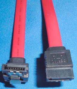 Image of Serial ATA (SATA) data cable/lead (right angle 'Down' one end) (45cm)