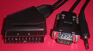 Image of Monitor Cable/Lead Acorn 'Active' AKA77/AGA50 (SCART to 15 pin HD) with audio