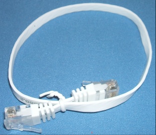 Image of Ethernet 10/100bT RJ45 FLAT Cable/lead (approx 0.25m)