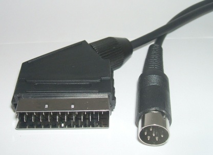 Image of Monitor Cable/Lead BBC (6Pin DIN) to TV/Monitor (SCART) (10m)