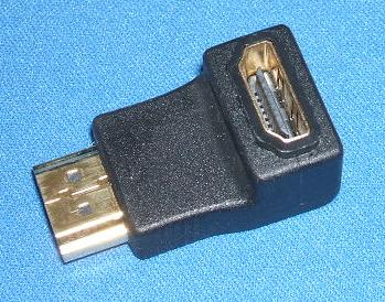 Image of HDMI Right angle adaptor M-F - Vertical (Downwards)