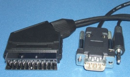 Image of Monitor Cable/Lead (SCART to 9 pin D type) with Audio