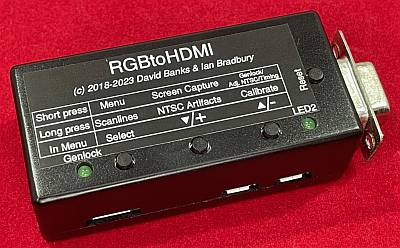 Image of RGBtoHDMI - HDMI adaptor for early PCs. Cased with Pi0 no cable