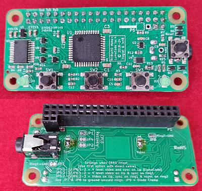 Image of RGBtoHDMI - HDMI adaptor monochrome PAL/NTSC video for certain 15KHz output retro computer systems.