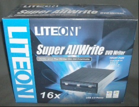 Image of LiteOn SUPER ALLWRITE 16X USB DVDRW Drive SHM-165