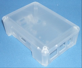 Image of Moulded Case/Enclosure for Model B Raspberry Pi 2, 3 and Pi 1 B+ (Clear) Flat bottom (cover options)