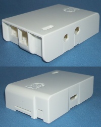 Image of Moulded Case/Enclosure for Raspberry Pi 1 (White) (Wall mountable)
