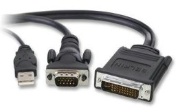Image of DVI-M1-DA 35pin plug to VGA plug & USB A Plug for some projectors & graphics cards