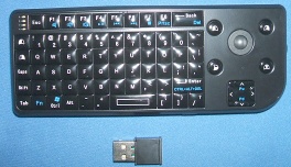 Image of Handheld Micro Wireless Keyboard with Integral Trackerball suit Iyonix, Raspberry Pi etc. (USB)