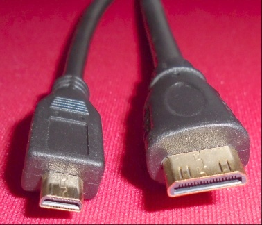 Image of MiniHDMI male to microHDMI male Cable/lead (15cm)