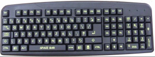 Image of High Visibility Lower Case Keyboard (USB & PS/2)