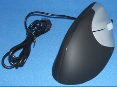 Image of Right-handed Ergonomic Optical Mouse (USB) Silver/Black