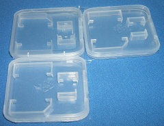Image of Secure Digital (SD) card holders, clear (Pack of 3)