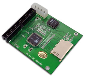 Image of Secure Digital (SD) to IDE adaptor (40way male IDE connector and power connector) (Not Acorn ADFS)