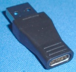 Image of USB Type C Female to USB 3 Type A Male, solid adaptor