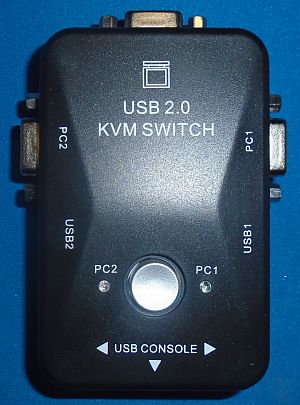 Image of USB 3 port Switchbox/Changeover Switch (Three USB devices, two computers) with two cables