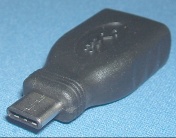 Image of USB Type C Male to USB 3 Type A Female, solid adaptor
