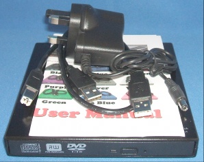 Image of USB external CD/DVDRW Drive (Tray loading), inc. PSU